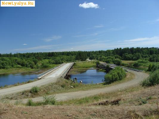 Мосты через реку Лобва в селе Лопаево