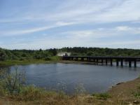 Мост через реку Лобва в селе Лопаево, лесовоз